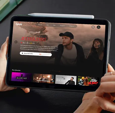 GAİN — dijital yayın platformu kurumsal web sitesi, FIXER tarafından geliştirildi