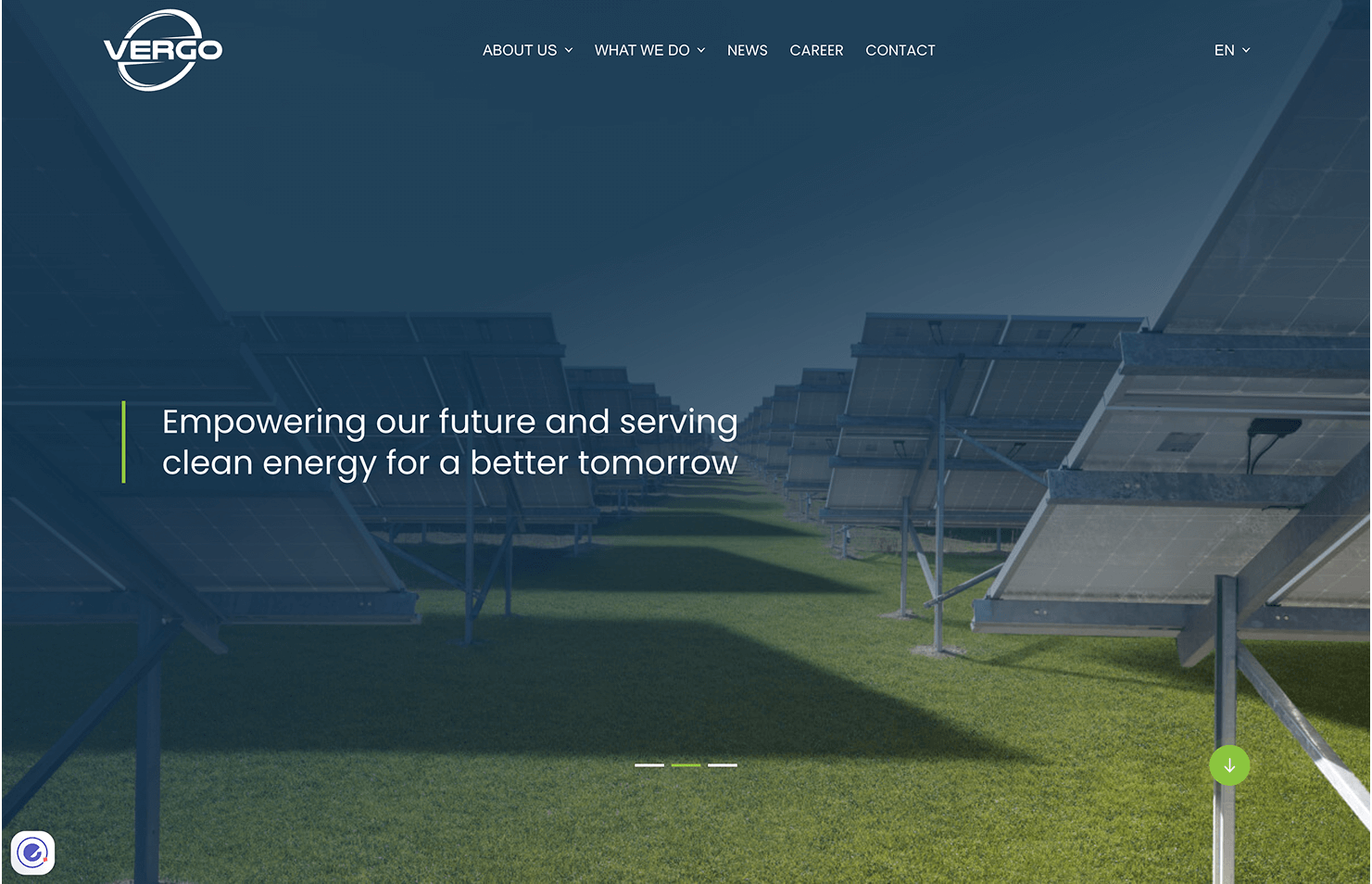 Vergo Energy Website Ekran Görüntüsü