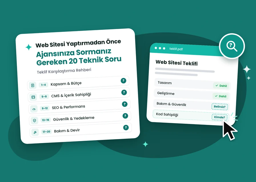 Web Sitesi Yaptırmadan Önce Ajansınıza Sormanız Gereken 20 Teknik Soru